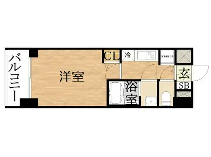 プレサンス南森町ライズ(1K/8階)の間取り写真