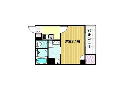 CORE天満橋(1K/6階)の間取り写真