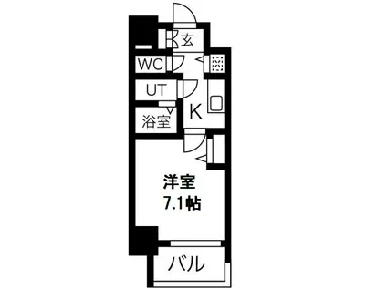 ファステート大阪ドームシティ(1K/8階)の間取り写真