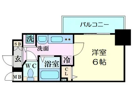 プレサンス梅田北パワーゲート(1K/5階)の間取り写真