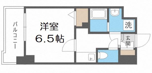 ミラージュパレス南堀江(1K/8階)の間取り写真