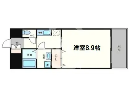 幸田マンション幸町(1K/10階)の間取り写真