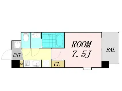 スプランディッド難波2(1K/11階)の間取り写真