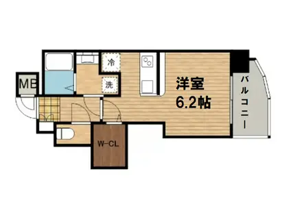 グランデージ難波南(ワンルーム/4階)の間取り写真