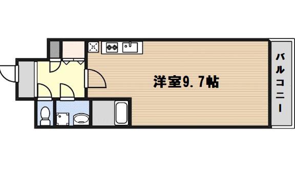 エスリード難波ステーションプラザ(ワンルーム/8階)の間取り写真