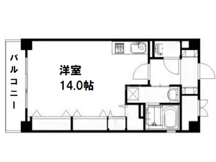 レユニール優(ワンルーム/5階)の間取り写真