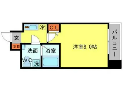 SERENITE北浜(1K/10階)の間取り写真