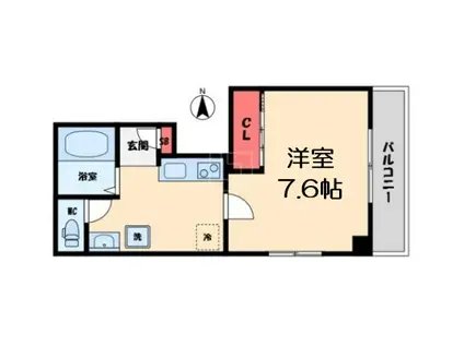 釣鐘町エクセルハイツ(1K/4階)の間取り写真