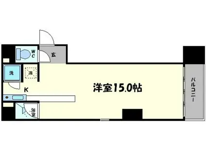 創空 KYUTARO(ワンルーム/2階)の間取り写真