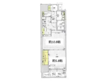 フォーリアライズ本町レクス(1LDK/9階)の間取り写真