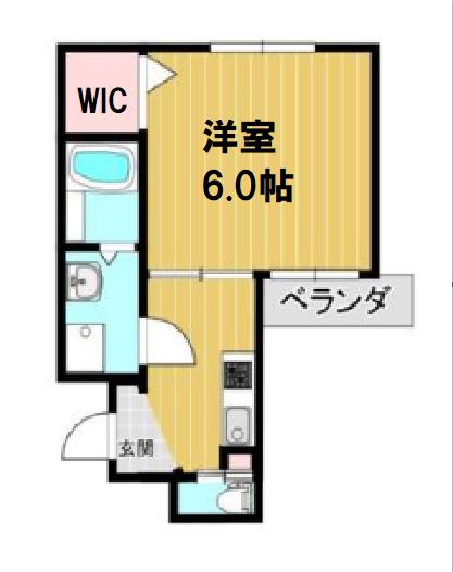 HERITAGE夕陽丘(1K/9階)の間取り写真