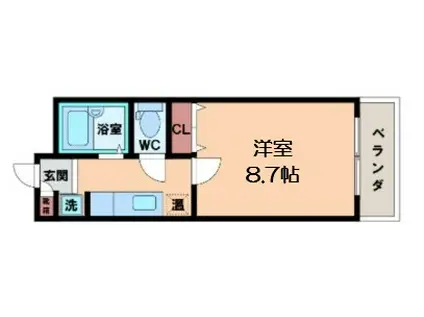 メゾンパシフィック(1K/6階)の間取り写真