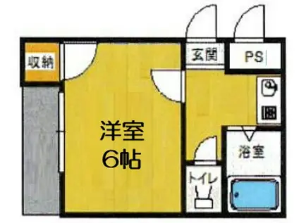ライフステージ難波(1K/1階)の間取り写真