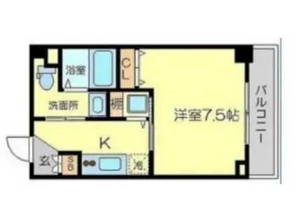 エスライズ四ツ橋(1K/3階)の間取り写真