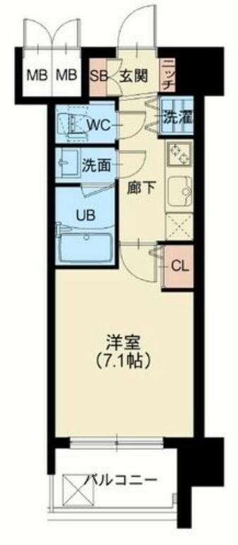 スプランディッド新大阪V(1K/5階)の間取り写真