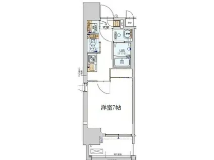 フォーリアライズ南堀江ヴィータ(1K/14階)の間取り写真