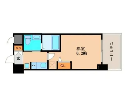 エステムコート難波Ⅳアトリ(1K/11階)の間取り写真