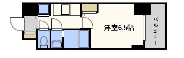 エスライズ難波イースト(1K/9階)の間取り写真