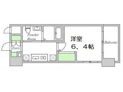 エスリード野田阪神駅前(1K/12階)の間取り写真