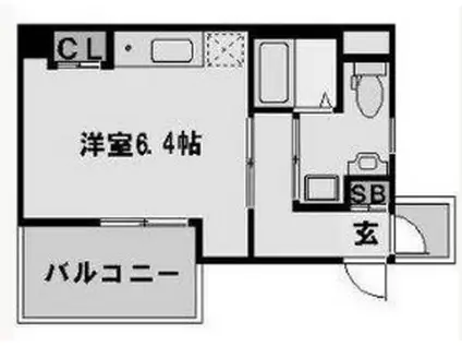 エイペックス東心斎橋I(ワンルーム/5階)の間取り写真