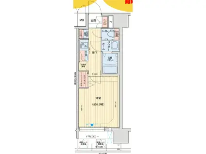 アドバンス大阪ヴェンティ(1K/4階)の間取り写真