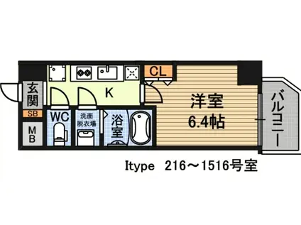 S-RESIDENCE新大阪ウエスト(1K/9階)の間取り写真