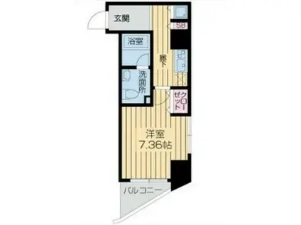 ライブコート北梅田(1K/14階)の間取り写真