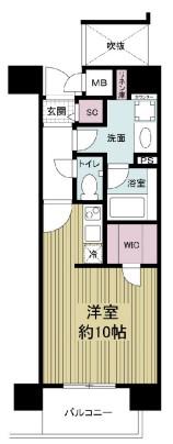 ビエラコート内久宝寺(ワンルーム/3階)の間取り写真
