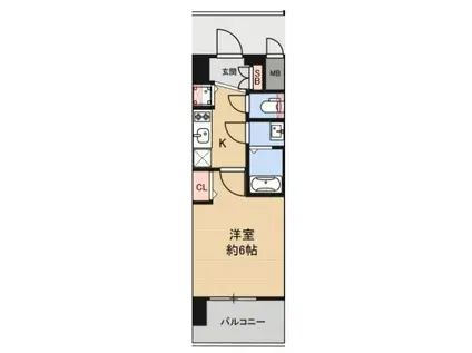 アドバンス大阪グロウスⅡ(1K/4階)の間取り写真