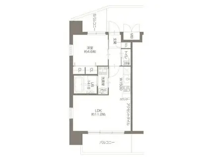 プレジオ十三(1LDK/11階)の間取り写真