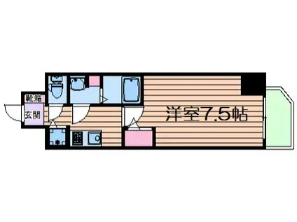 プレサンス梅田東ベータ(1K/9階)の間取り写真