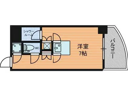 創空 KYUTARO(ワンルーム/2階)の間取り写真