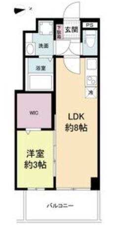 セレニテ谷九プリエ(1LDK/2階)の間取り写真