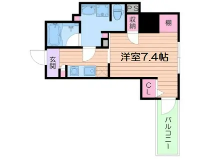 フォレステージュ北堀江(1K/8階)の間取り写真