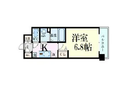 レシオス新大阪ノース(1K/7階)の間取り写真