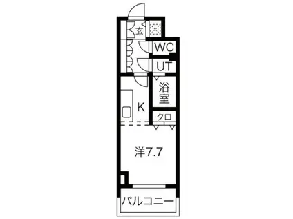アドバンス心斎橋グランガーデン(ワンルーム/4階)の間取り写真