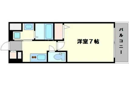 エグゼ難波西Ⅳ(1K/7階)の間取り写真