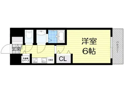 グランカリテ九条南(1K/5階)の間取り写真