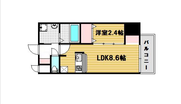 ONLYONE天六(1LDK/4階)の間取り写真