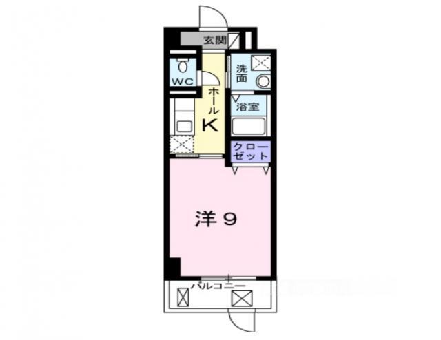 ノーサイド立葉(1K/5階)の間取り写真