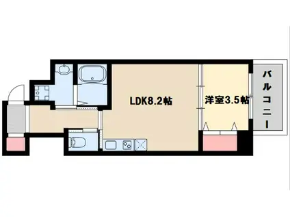 ファーストフィオーレ新大阪グランデ(1LDK/3階)の間取り写真