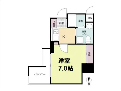 セレニテ梅田ルフレ(1K/14階)の間取り写真