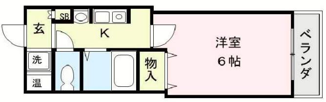 フィレンツェ船場南(1K/3階)の間取り写真