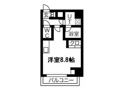 エスパシオ・コモド大阪新町(ワンルーム/5階)の間取り写真