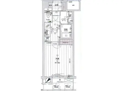 レジュールアッシュJUSO(1K/7階)の間取り写真