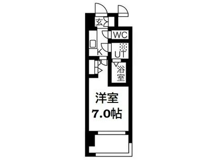 コスモリード大阪福島(1K/4階)の間取り写真