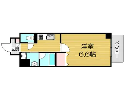 AKASHI ENTERPRISE(1K/4階)の間取り写真