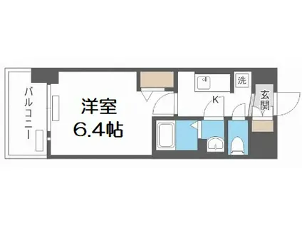 プレサンス塚本ミッドマーク(1K/8階)の間取り写真