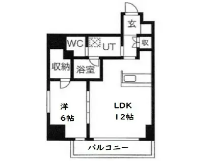 プレディアコート本町(1LDK/8階)の間取り写真