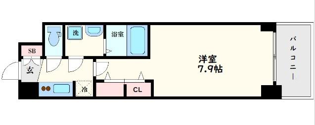 S-RESIDENCE堺筋本町UNO(1K/10階)の間取り写真